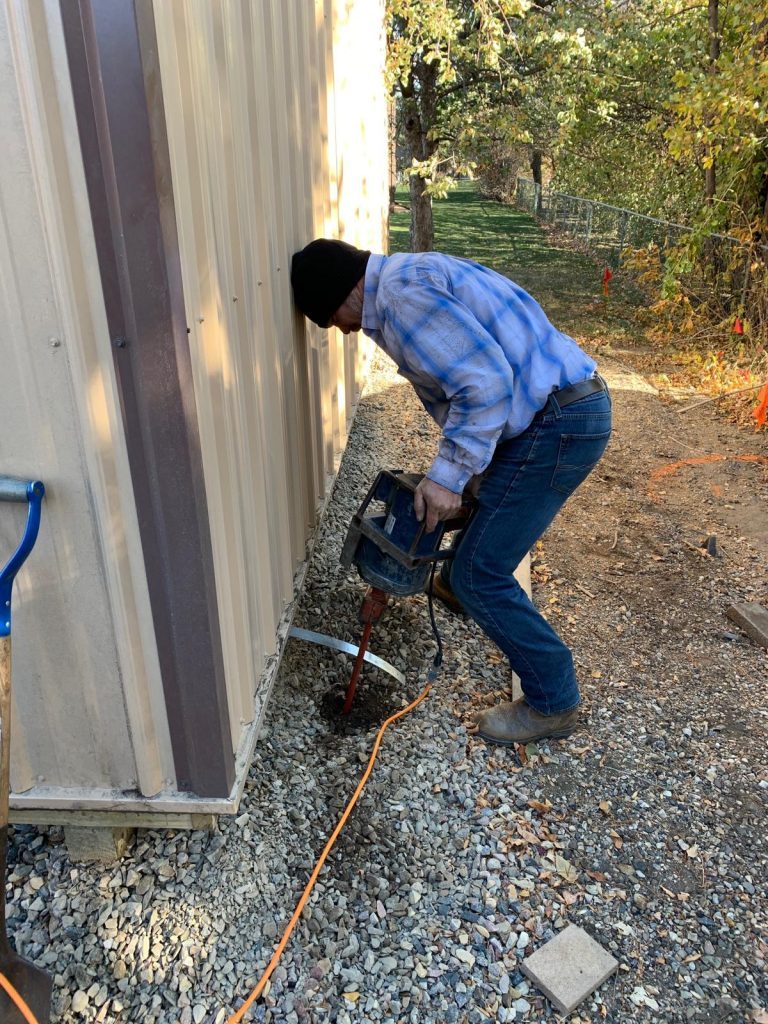 installing shed anchor 2