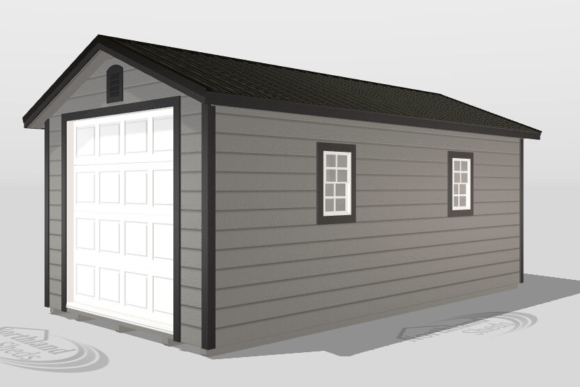 10x20 Garage High Barn Grey