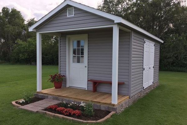 Ranch porch shed for home office